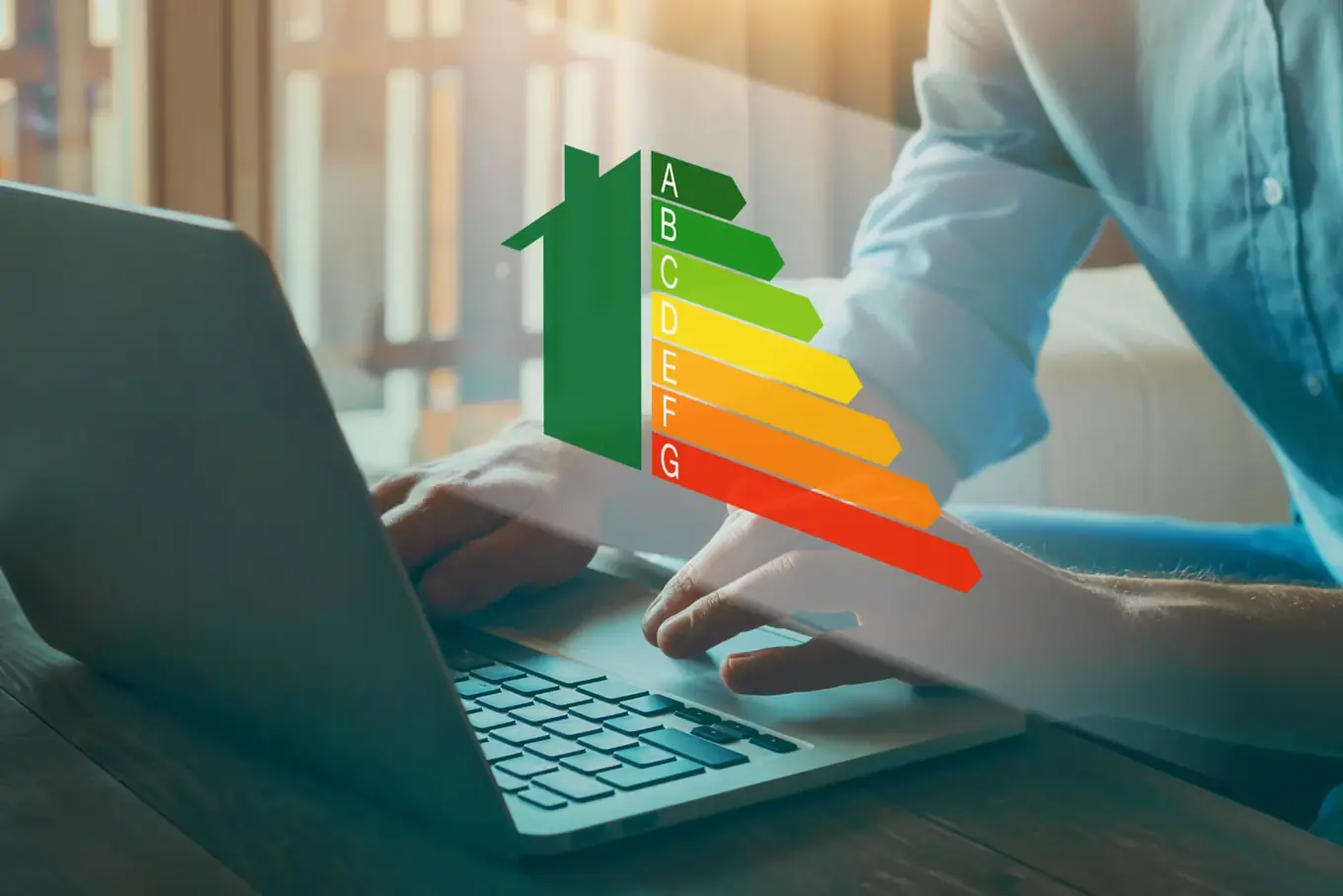 Energielabel als illustratie bij de Vlaamse EPB-eisen sinds 2025